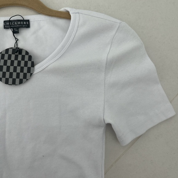 NWT White Crop Top, Size M - Picture 4 of 4